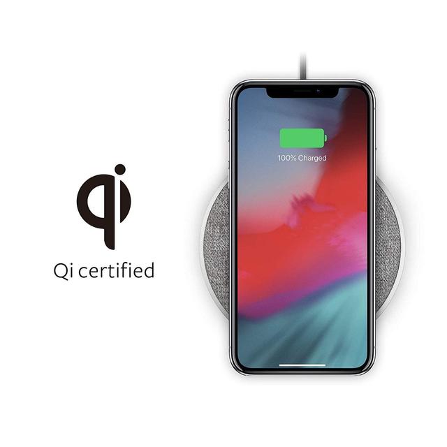 moshi otto q wireless charger pad qi certified wireless charging pad with anti slip rubber base and top - SW1hZ2U6MjU3MjQ=