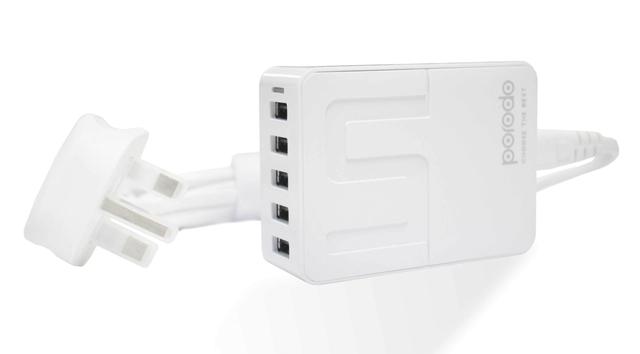 porodo 5 ports uk charger white - SW1hZ2U6NjY5Mw==