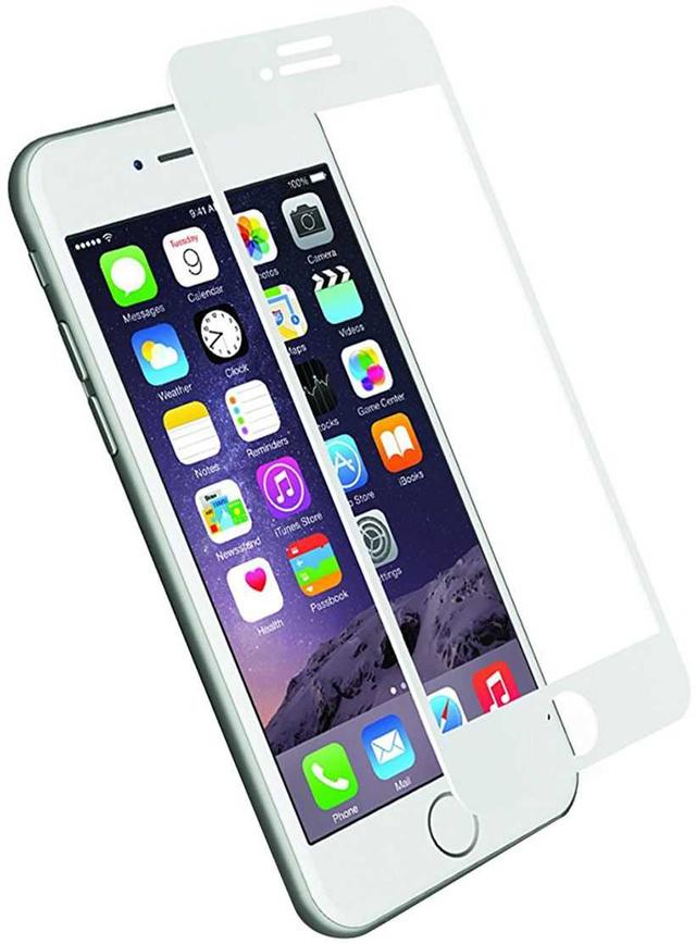 porodo 3d curved tempered glass screen protector for iphone 8 plus 7 plus white - SW1hZ2U6MTU3ODA=