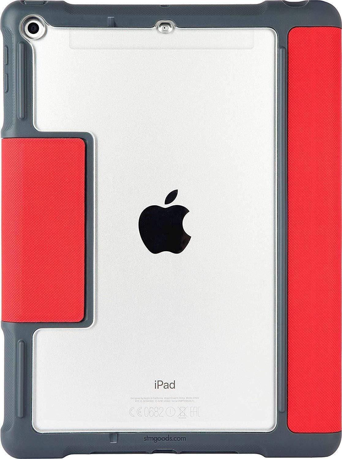 كفر ايباد 9.7 - أحمر ورمادي STM Dux Plus Rugged Case 2017 Red - For iPad 9.7