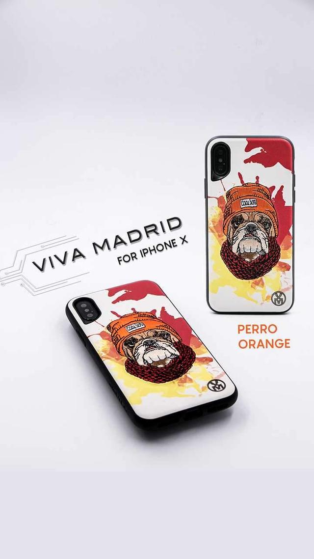 viva madrid perro back case for iphone x orange - SW1hZ2U6MTQ4MTA=