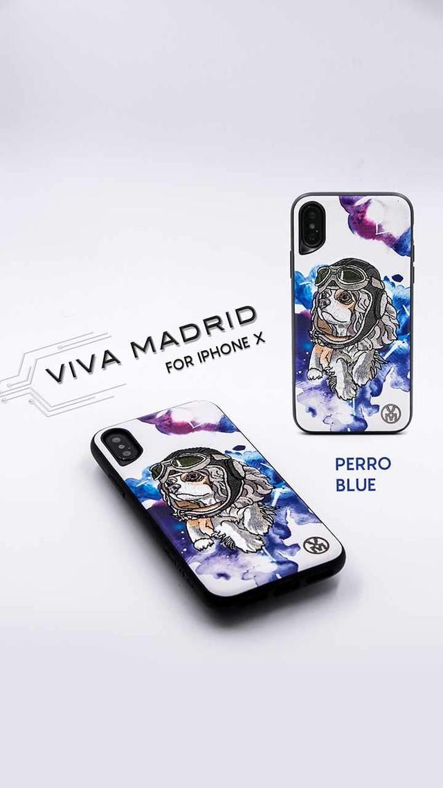 كفر ظهر Perro لآيفون X من Viva Madrid - أزرق - SW1hZ2U6MTQ3OTA=