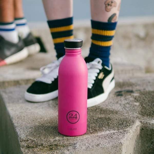 24bottles urban bottle 500ml lightest insulated stainless steel water bottle eco friendly reusable bpa free hot cold modern portable leak proof for travel office home gym passion pink - SW1hZ2U6Njg3Njg=