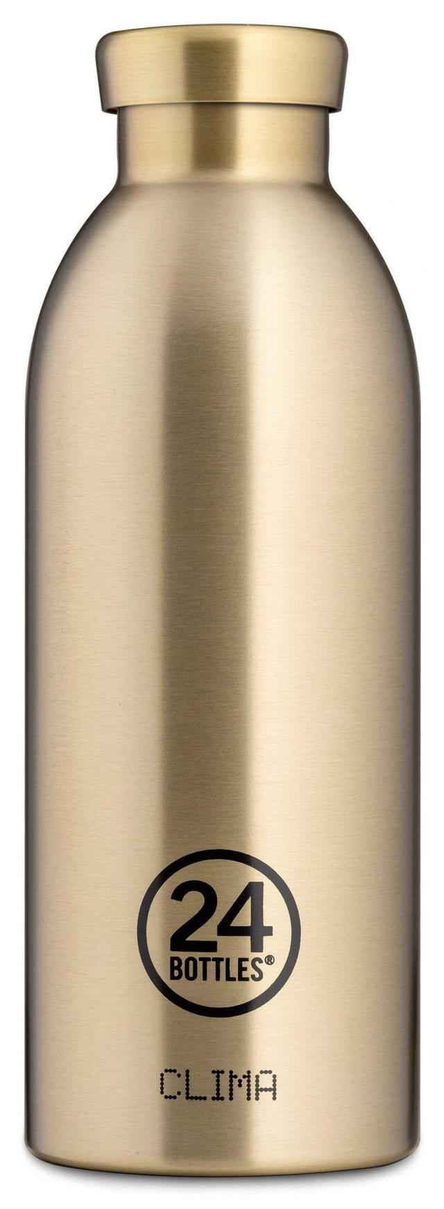 24bottles clima bottle 500ml double walled insulated stainless steel water bottle eco friendly reusable bpa free hot cold modern portable leak proof for travel office home gym procecco gold - SW1hZ2U6Njg4MTQ=