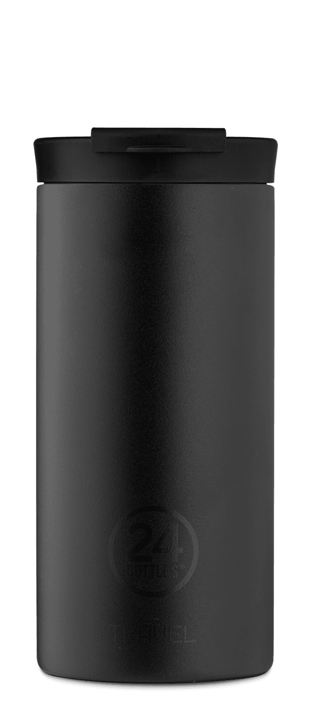 24bottles travel tumbler 600ml double walled insulated stainless steel eco friendly reusable bpa free hot cold modern portable leak proof for travel office home gym tuxedo black - SW1hZ2U6Njg4MzQ=