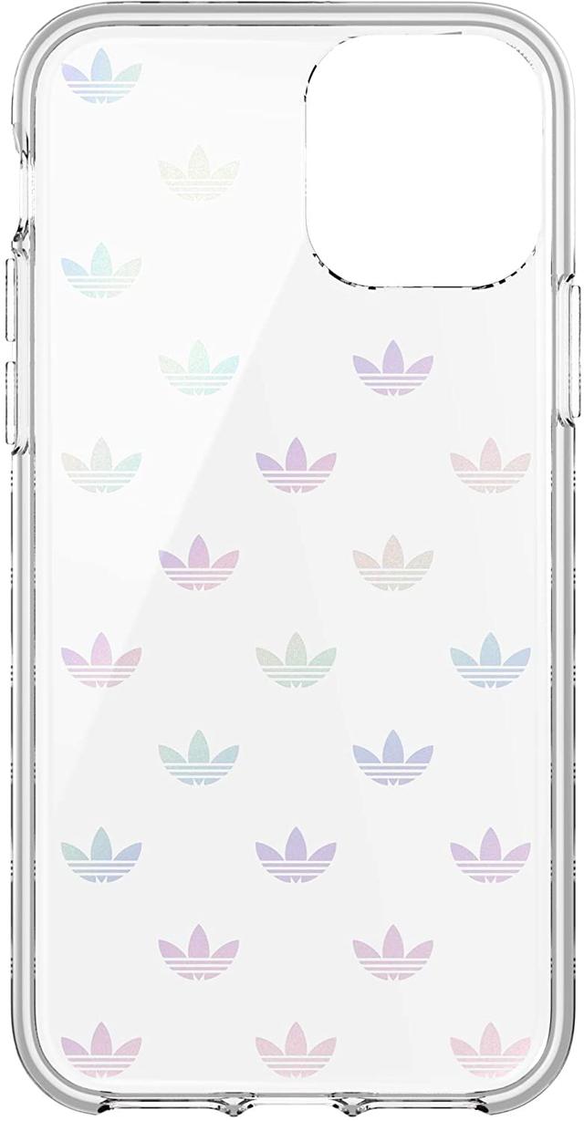 adidas original trefoil colourful logo clear snap case iphone 11 pro max - SW1hZ2U6NTU1ODM=