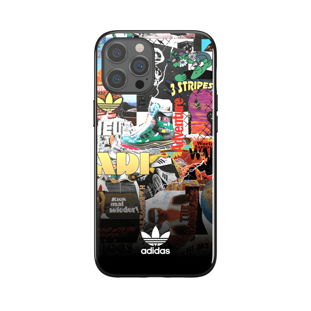 adidas snap apple iphone 12 pro max graphic case back cover w trefoil design scratch drop protection w tpu bumper wireless charging compatible colourful - SW1hZ2U6NzE3MDQ=