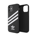 adidas samba apple iphone 12 mini moulded case back cover w 3 stripes trefoil design scratch drop protection w tpu bumper wireless charging compatible black white - SW1hZ2U6NzE3OTc=