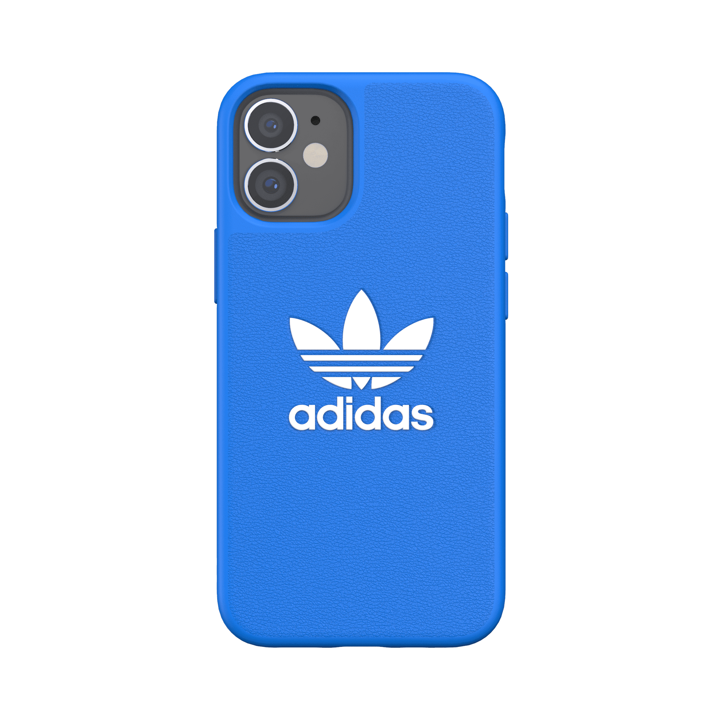 كفر Adidas - ORIGINALS Apple iPhone 12 Mini Basic Moulded Case - أزرق  أبيض