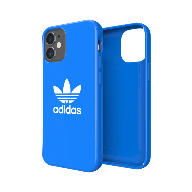adidas snap apple iphone 12 mini trefoil case back cover w trefoil design scratch drop protection w tpu bumper wireless charging compatible bluebird - SW1hZ2U6NzE4NDE=