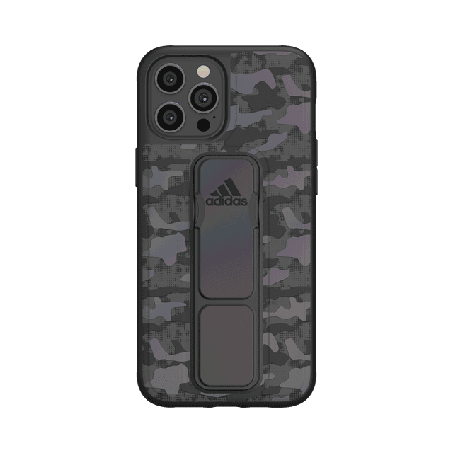 adidas sport apple iphone 12 pro max camo grip case back cover w grip or stand scratch drop protection w tpu bumper wireless charging compatible black - SW1hZ2U6NzE4NTc=