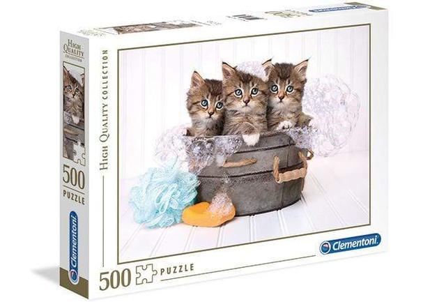 لعبة تطبيقات 500 قطعة CLEMENTONI - The Kittens And Soap - SW1hZ2U6NTk1OTg=
