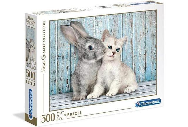 لعبة تطبيقات 500 قطعة CLEMENTONI - Cat & Bunny - SW1hZ2U6NTk2MDI=
