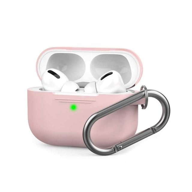 ahastyle full cover silicone keychain case for airpods pro pink - SW1hZ2U6NDExMzg=