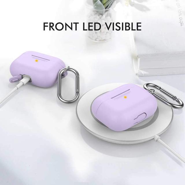 ahastyle full cover silicone keychain case for airpods pro lavender - SW1hZ2U6NDExMjY=