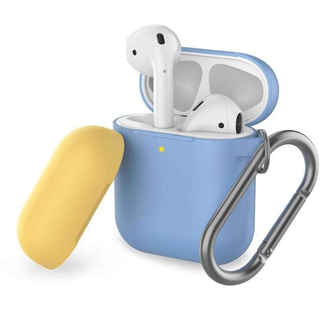 ahastyle keychain version two toned silicone case for airpods sky blue yellow - SW1hZ2U6MzkwMDI=
