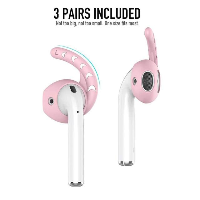ahastyle premium silicone earhooks cover for airpods 3 pairs pink - SW1hZ2U6Mzg5NTc=
