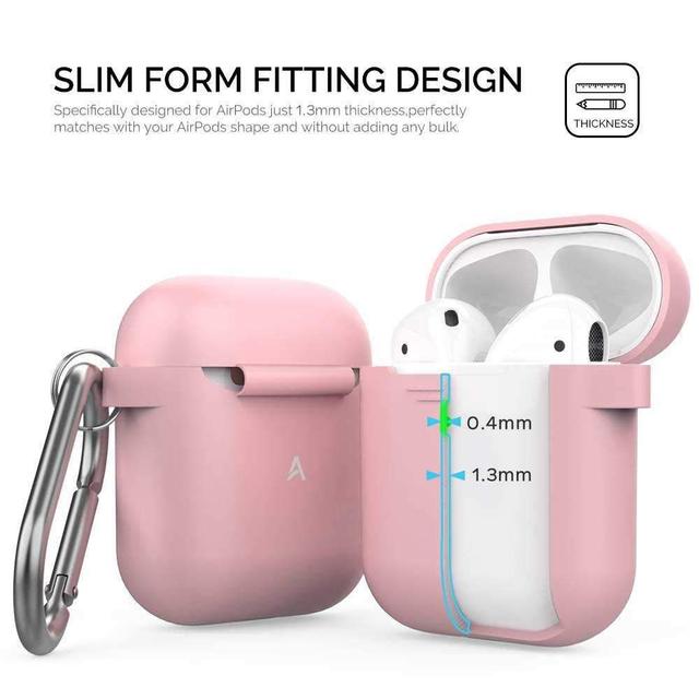 ahastyle keychain silicone case for airpods pink - SW1hZ2U6Mzg5Mjg=