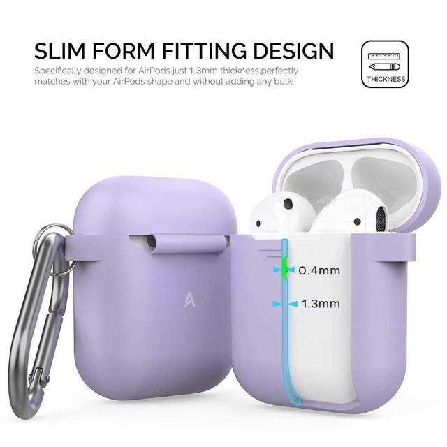 ahastyle keychain silicone case for airpods lavender - SW1hZ2U6Mzg5MTk=