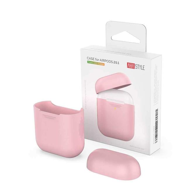 ahastyle premium silicone case for airpods pink - SW1hZ2U6Mzg5MDA=