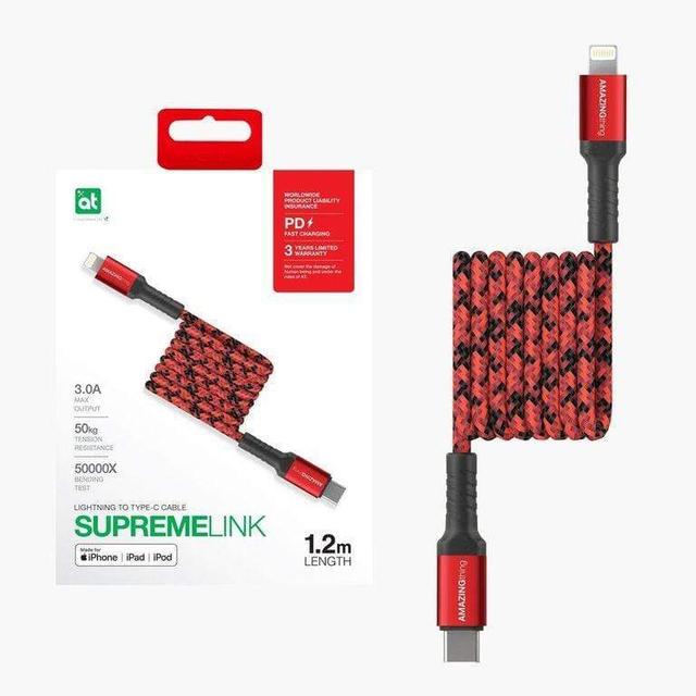 AMAZINGTHING at supremelink mfi lightning to usb c bullet shield cable 1 2m red 2 - SW1hZ2U6NTU0Mzg=