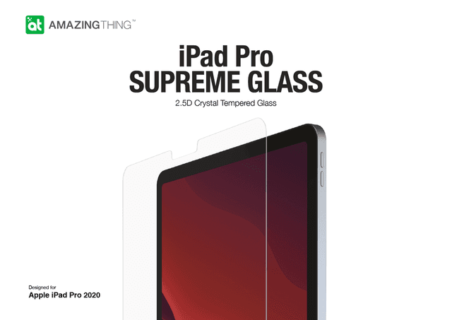 شاشة حماية AMAZINGTHING - AT IPAD FACE ID 11" 2020 2.5D SUPREME GLASS (CRYSTAL) - SW1hZ2U6NTUwODM=