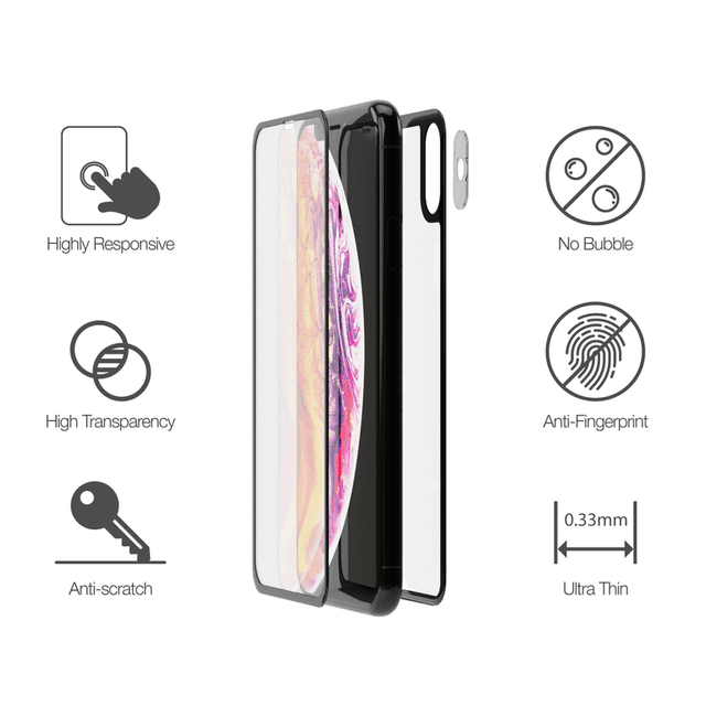 AMAZINGTHING at iphone xs 5 8 fully covered supreme glass front back lens set black - SW1hZ2U6NTUxNzY=