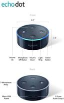 مكبر صوت ذكي Echo Dot  من Amazon  (الجيل الثاني) -  أسود - SW1hZ2U6Mzk2MjQ=