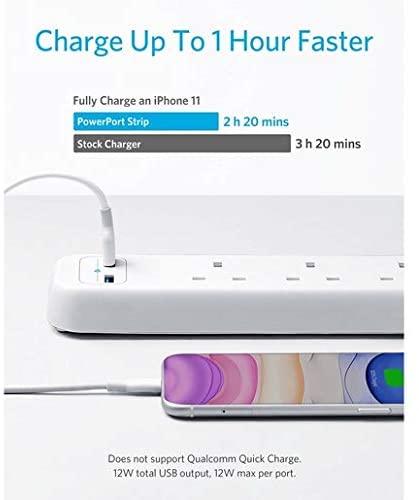 Anker Extension Lead with 2 USB Ports and 4 Wall Outlets, Power Strip with USB Charging and Surge Protection - SW1hZ2U6NzkyMjE=