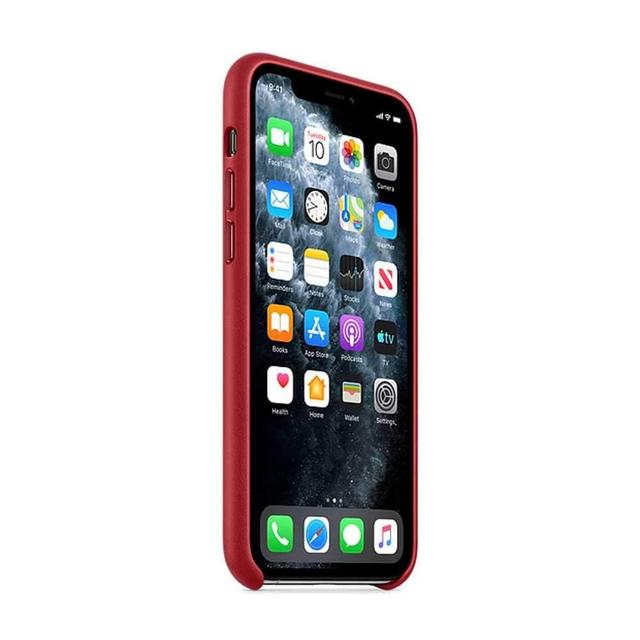 apple iphone 11 pro max leather case red - SW1hZ2U6NDEzMDg=