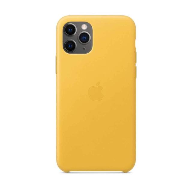 apple iphone 11 pro leather case meyer lemon - SW1hZ2U6NDU5OTk=