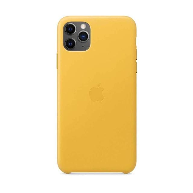 apple iphone 11 pro max leather case meyer lemon - SW1hZ2U6NDEyOTE=