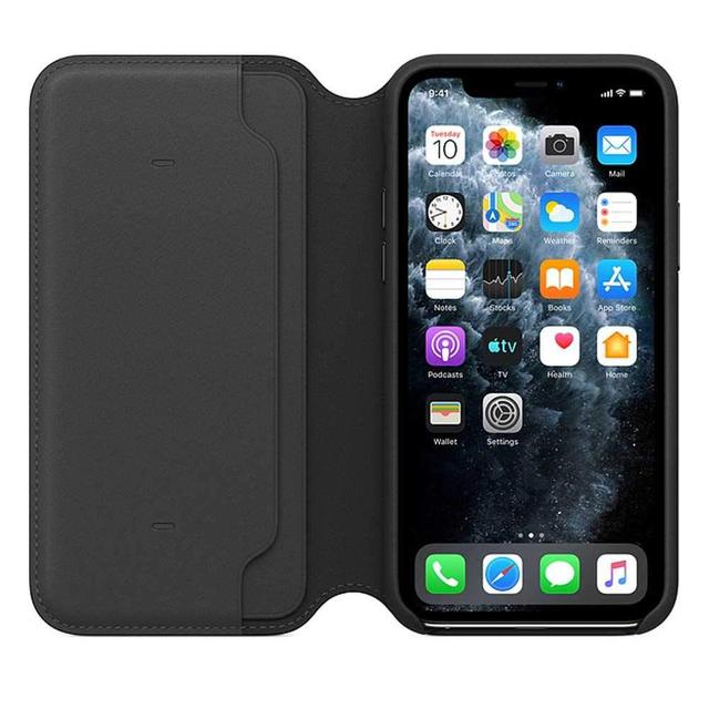 apple iphone 11 pro leather folio case black - SW1hZ2U6NDEyODk=