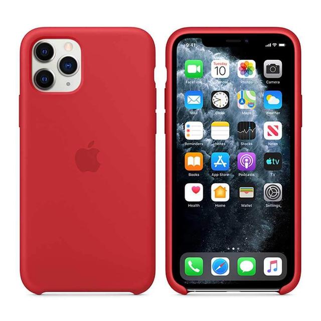 apple iphone 11 pro max silicone case red - SW1hZ2U6NDEyNjU=
