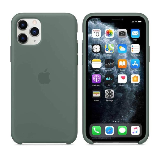 apple iphone 11 pro silicone case pine green - SW1hZ2U6NDEyNTM=