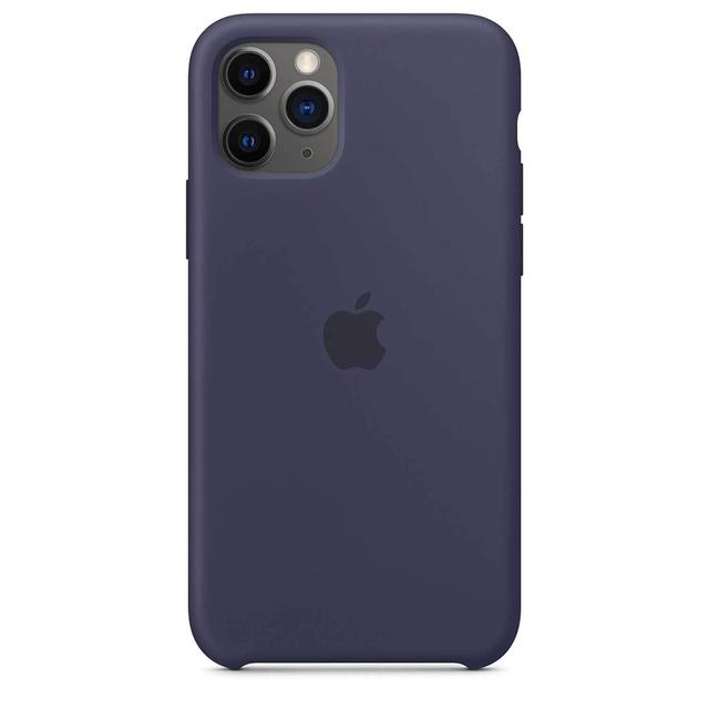apple iphone 11 pro silicon case midnight blue - SW1hZ2U6NDEyMjk=