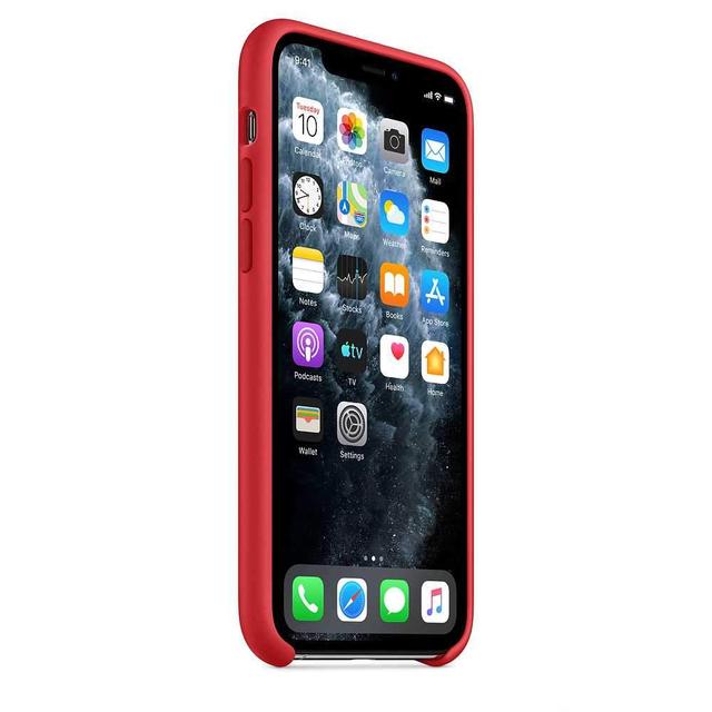 apple iphone 11 pro silicon case red - SW1hZ2U6NDEyMjY=