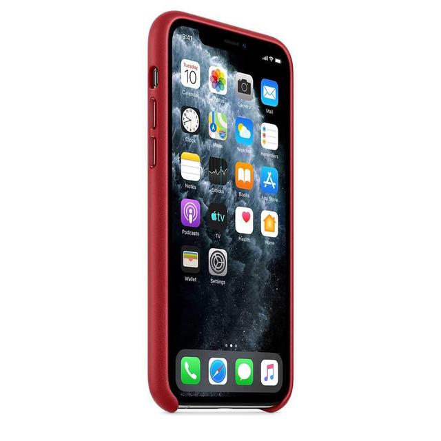 apple iphone 11 pro leather case red - SW1hZ2U6NDEyMTc=