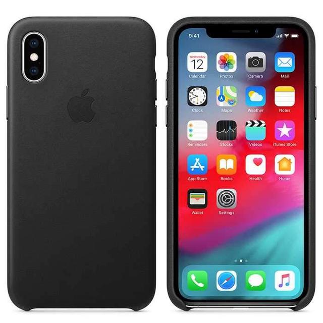 apple iphone xs leather case black - SW1hZ2U6Mzg2OTc=