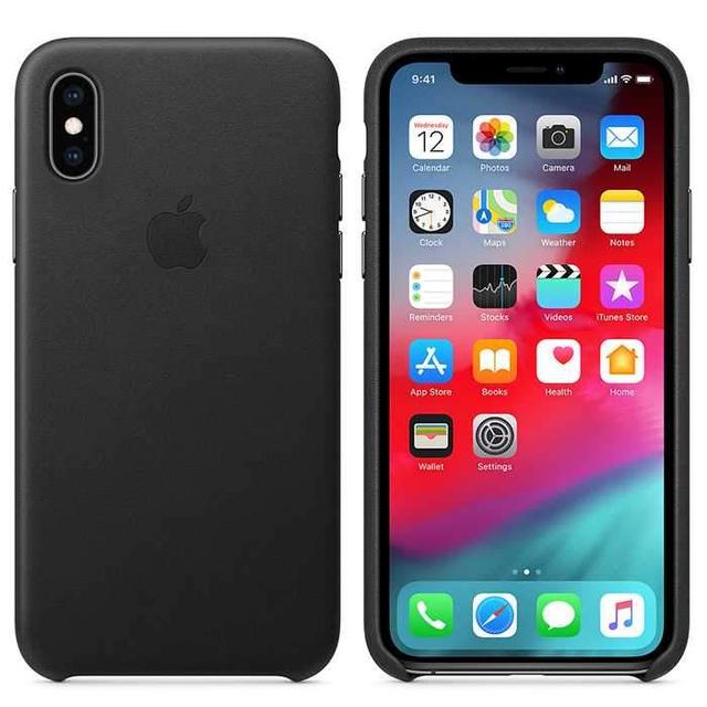 apple iphone xs leather case black - SW1hZ2U6Mzg2OTg=