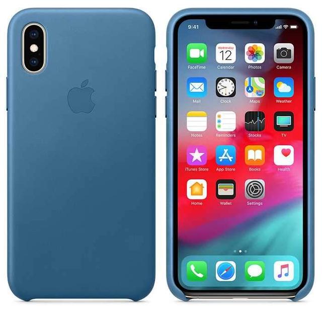 apple iphone xs leather case cape cod blue - SW1hZ2U6Mzg3NTM=