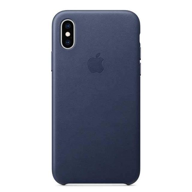 apple iphone xs leather case midnight blue - SW1hZ2U6Mzg3MDE=