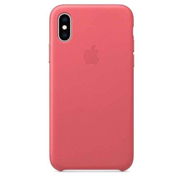 apple iphone xs leather case peony pink - SW1hZ2U6Mzg3NTY=