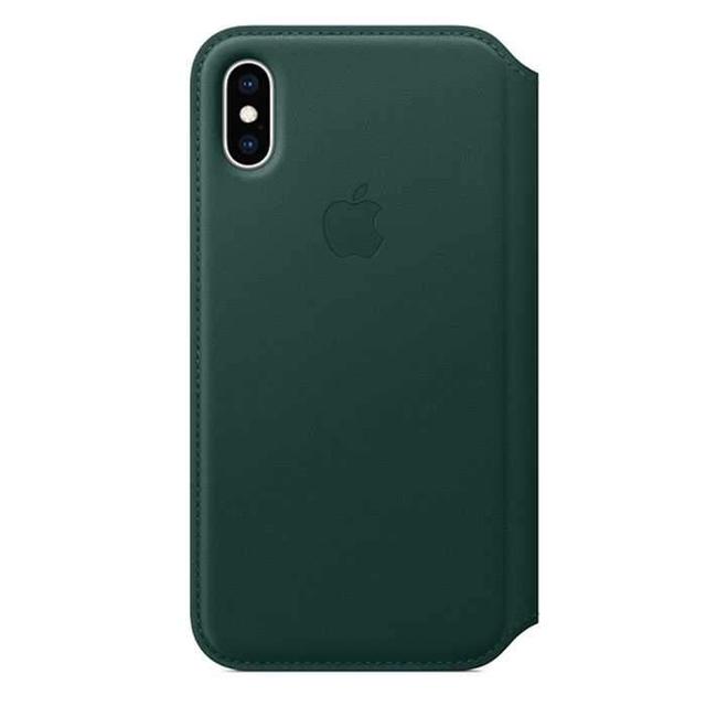 apple iphone xs leather folio forest green - SW1hZ2U6Mzg3MTQ=