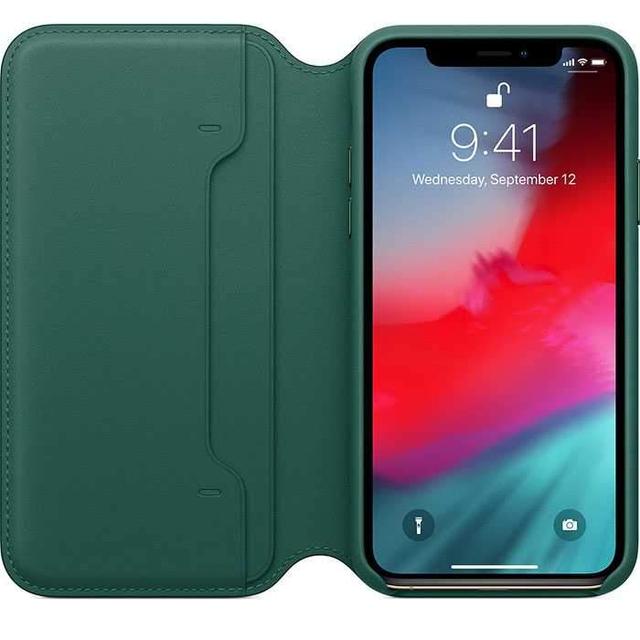apple iphone xs leather folio forest green - SW1hZ2U6Mzg3MTU=