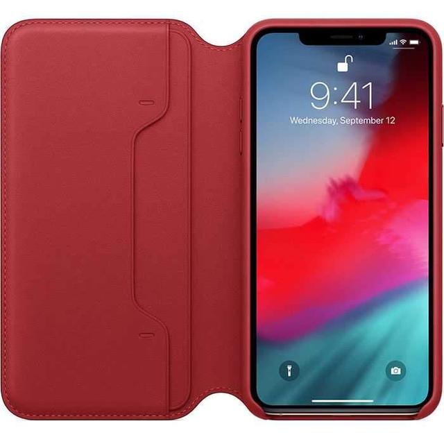 apple iphone xs max leather folio productred - SW1hZ2U6Mzg3MzE=
