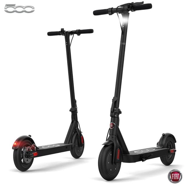 AsiaScooter fiat f500 e scooter 10 folding electric scooter portable compact stylish trendy 250w motor power fast 25kph battery operated lights splash resistant pneumatic tires electronic brake black - SW1hZ2U6NTY4MzA=