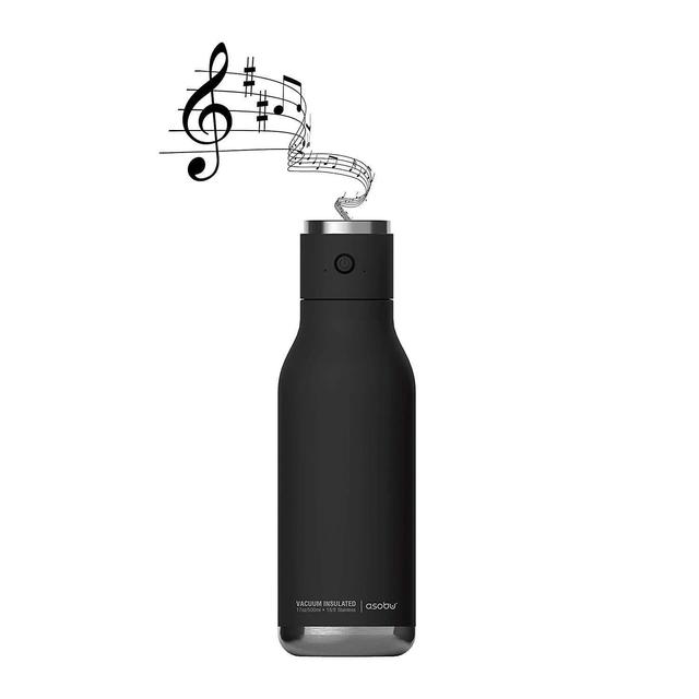 زجاجة ماء مع غطاء مكبر صوت Asobu - Wireless Stainless Steel Water Bottle with a Speaker Lid 17 Ounce - أسود - SW1hZ2U6NTU2NjM=