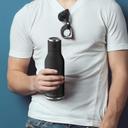 زجاجة ماء مع غطاء مكبر صوت Asobu - Wireless Stainless Steel Water Bottle with a Speaker Lid 17 Ounce - أسود - SW1hZ2U6NTU2NjQ=