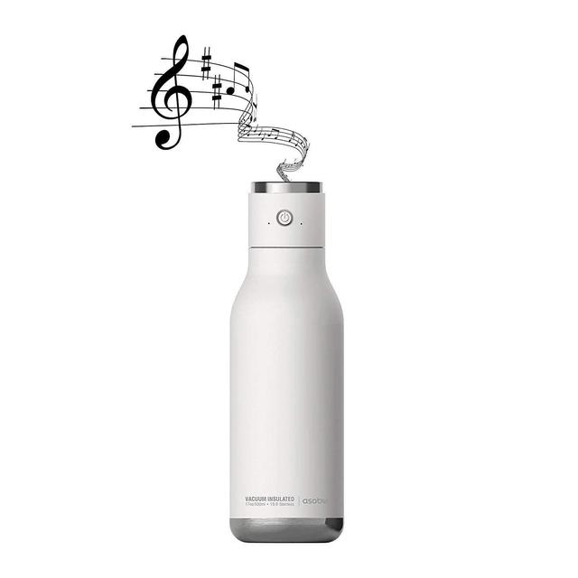 زجاجة ماء مع غطاء مكبر صوت Asobu - Wireless Stainless Steel Water Bottle with a Speaker Lid 17 Ounce - أبيض - SW1hZ2U6NTU2NzE=